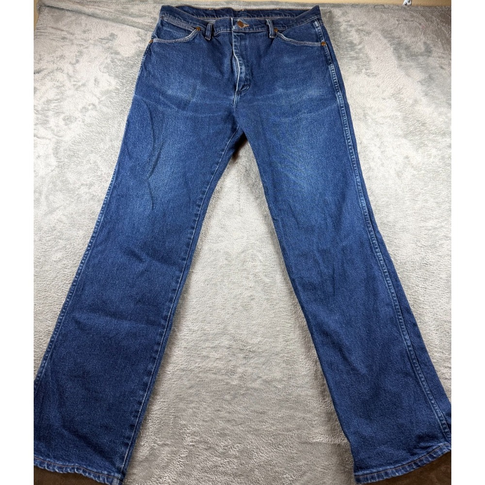 Vintage Wrangler 13MWZ Jeans Mens 38x32 Blue Made In USA 13MWZ Cowboy Cut